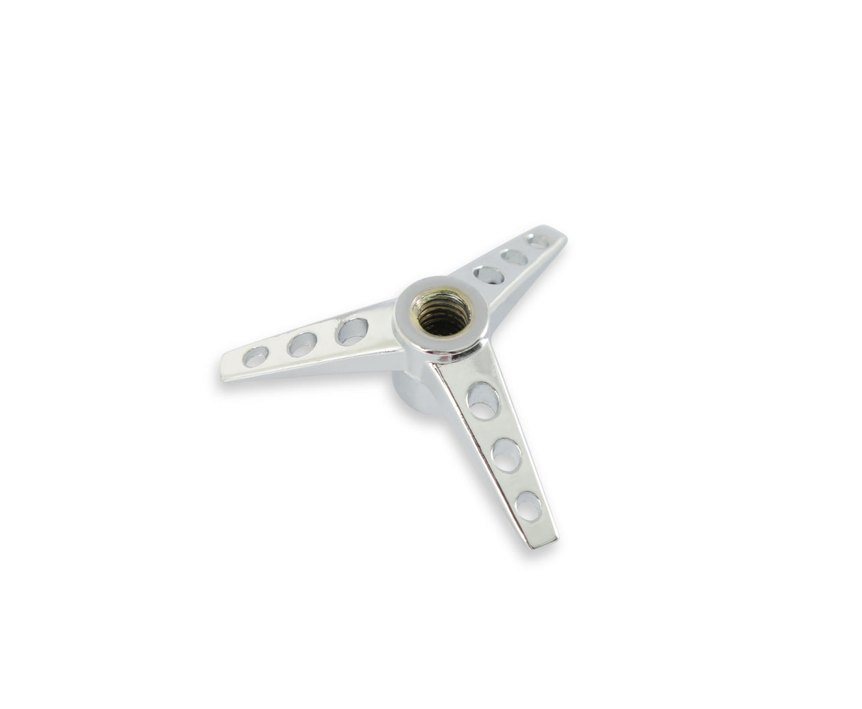 Mr Gasket Air Cleaner Wing Nut - Tri-Bar - Chrome - 9868