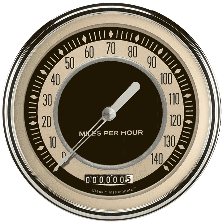 Classic Instruments Nostalgia VT 4 5/8" Speedometer - NT56SLC