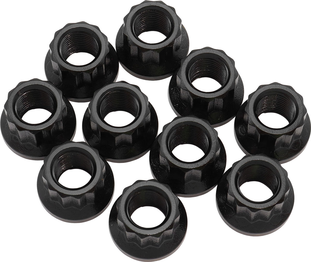 Aeroflow 12-Point Nuts, Chrome Moly Black Oxide, 10-Pack - AF34-32-0011 AF34-32-0011