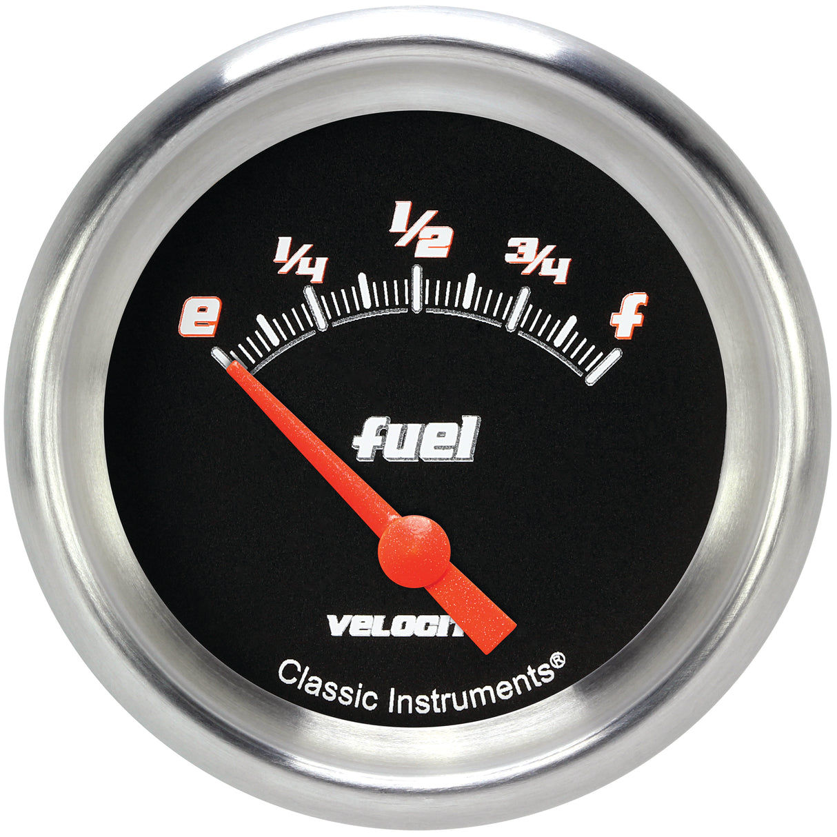 Classic Instruments Velocity Black 2-5/8" Fuel Level Gauge (75-10 Ohm) - VS211BAPF