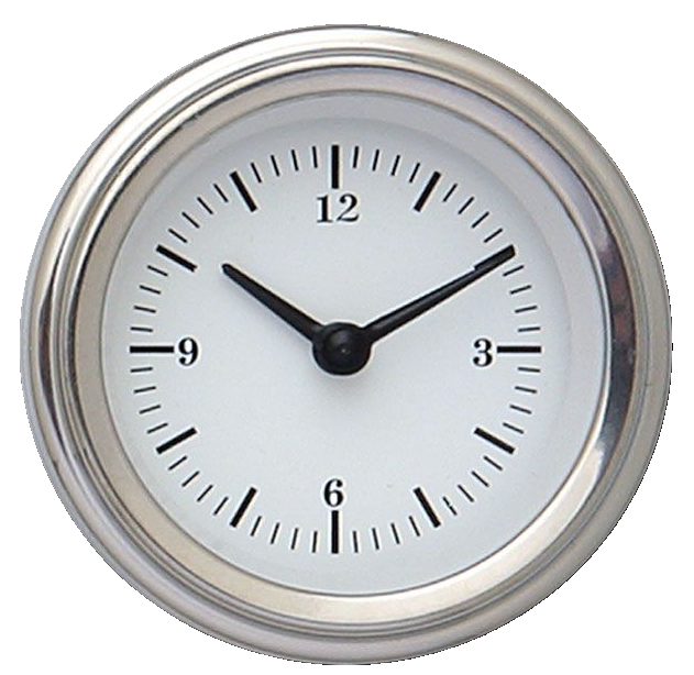 Classic Instruments WHITE HOT 2IN CLOCK W/RESET - WH90SLC