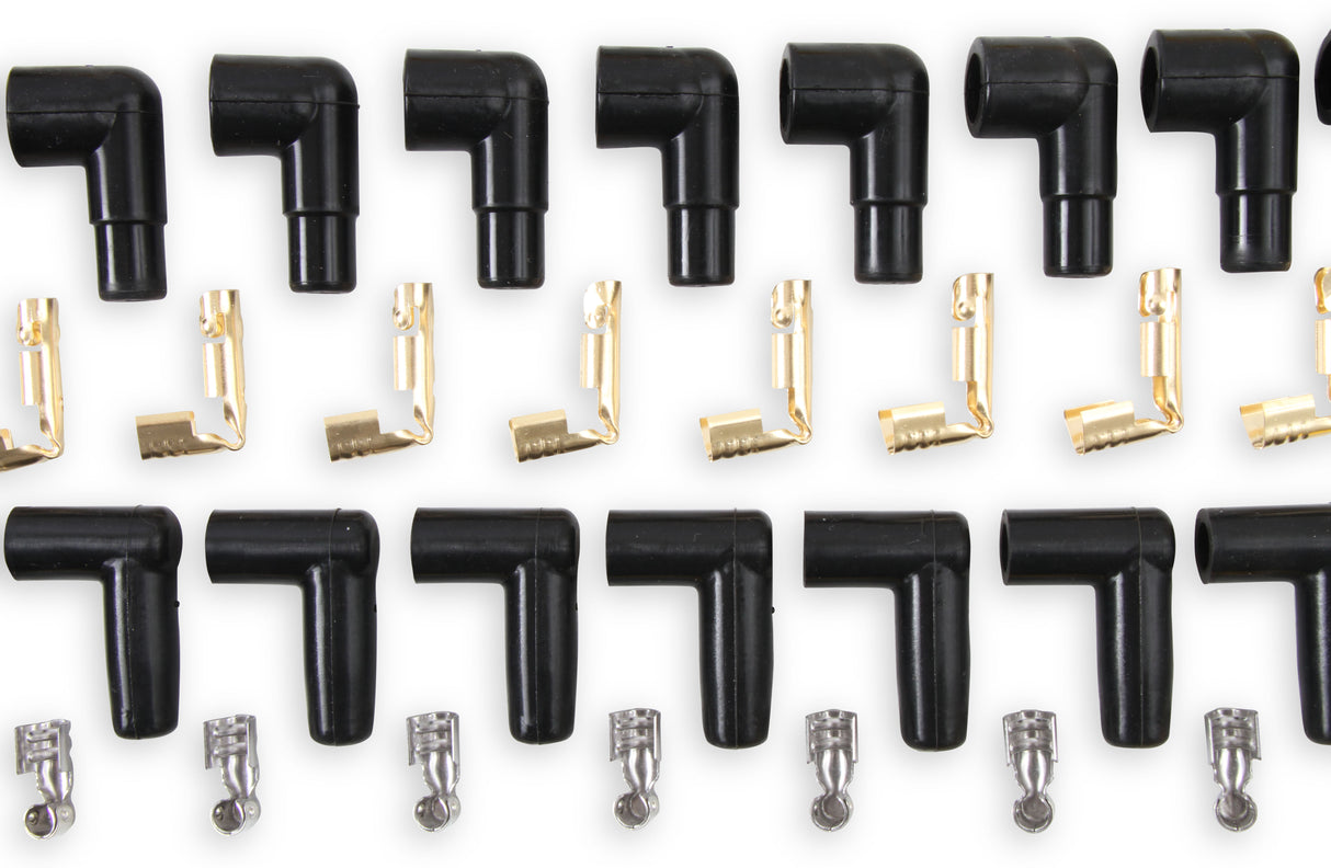 ACCEL Spark Plug Wire Set - 8mm - Yellow with Orange 90 Deg Boots - 4041