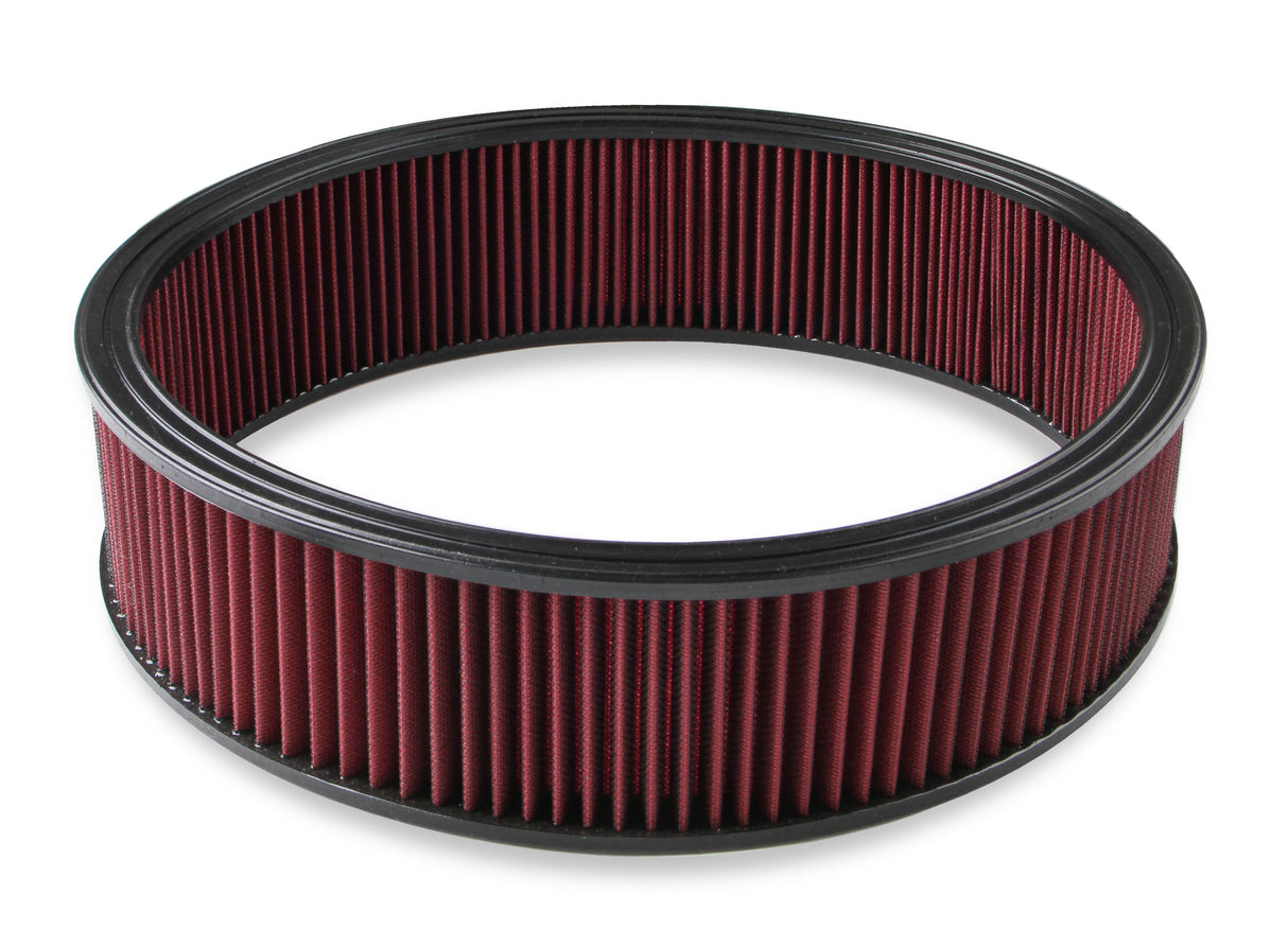 Holley 220-40 Air Filter - Replacement - 16" x 4" - Red Washable Gauze Filter