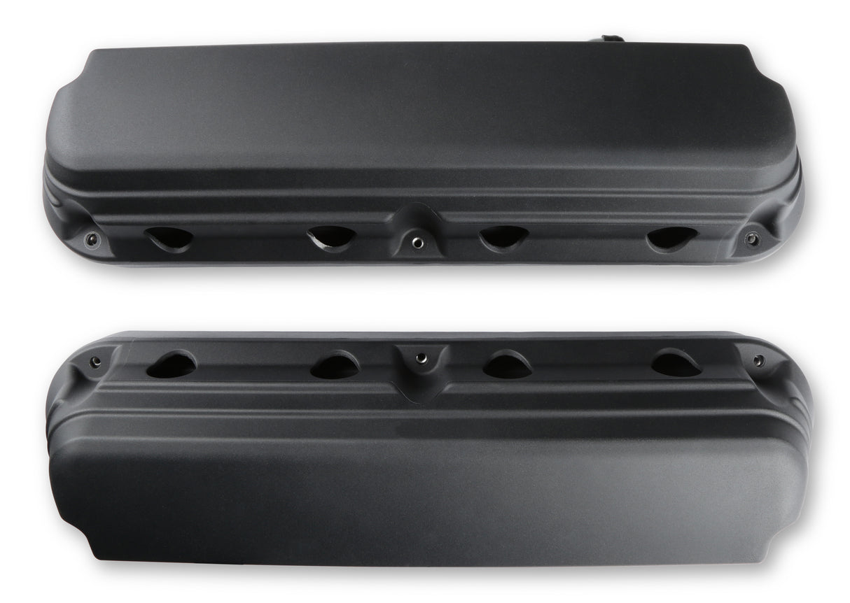 Holley 241-187 2-Piece Ford Style Valve Cover - Gen III/IV LS - Satin Black