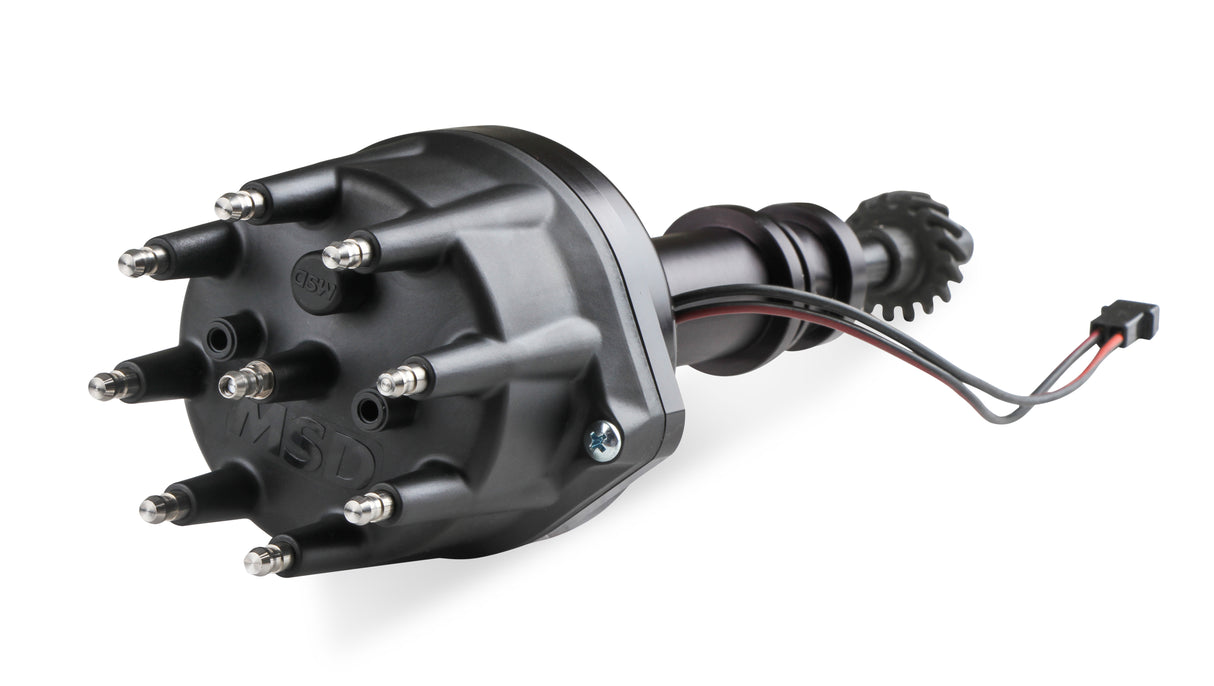 MSD Black Distributor Ford 351C-460, Pro Billet, Small Cap, Steel Gear - 857731