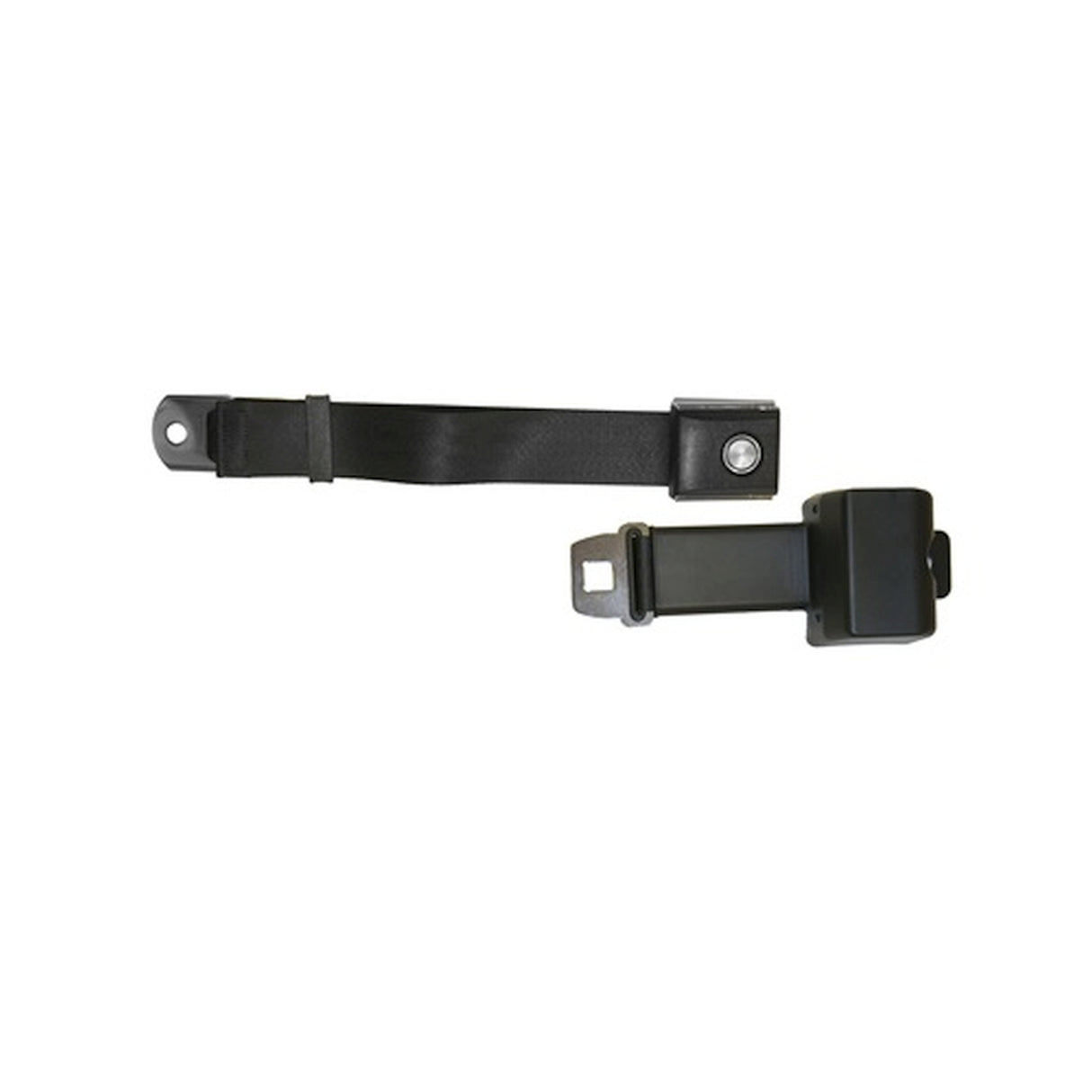 Scott Drake Black Retractable Seat Belt with Starburst Pushbutton Buckle - SB-BK-68-PBSB