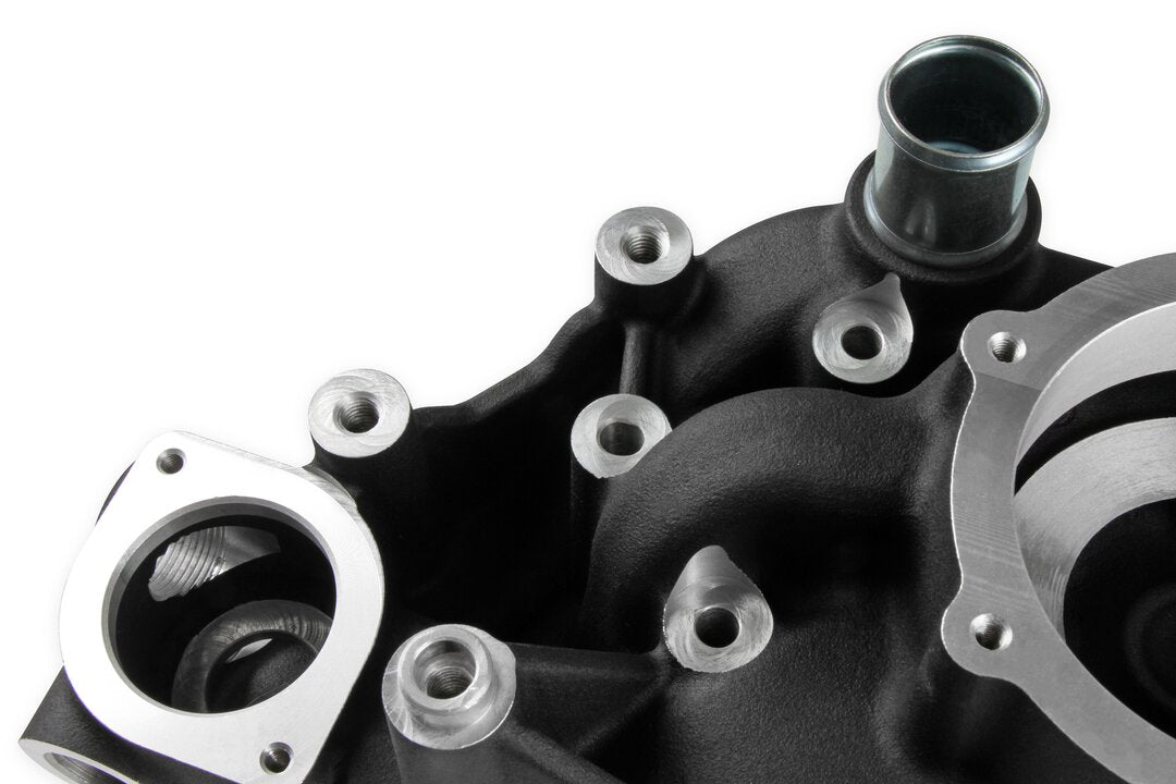 Holley 97-224 LS COOLING MANIFOLD BLACK-A/C Delete