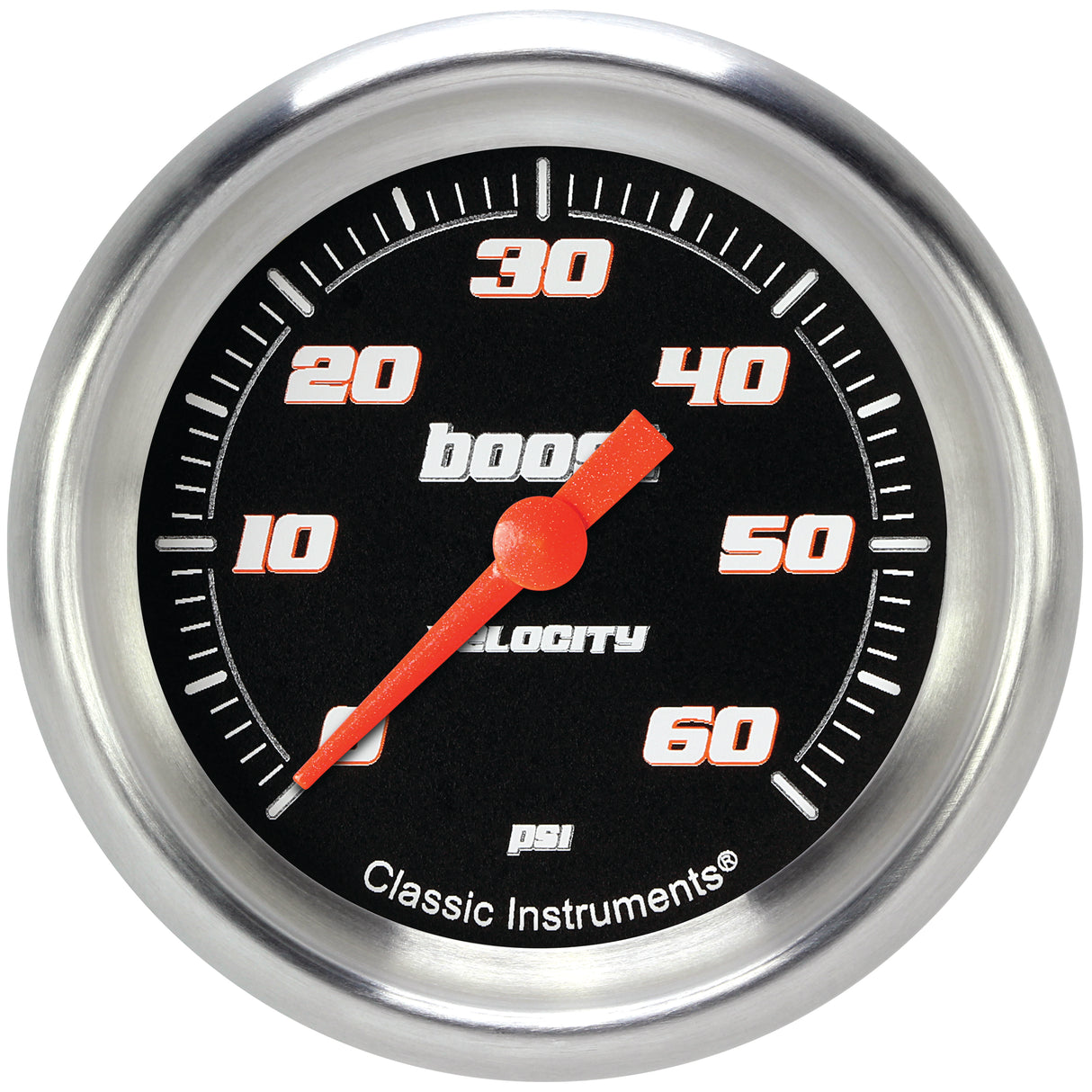Classic Instruments Velocity Black 2-5/8" Boost Gauge (60 PSI) - VS343BAPF