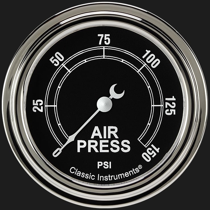 Classic Instruments Traditional 2 5/8" Air Pressure Gauge - TR318SLF