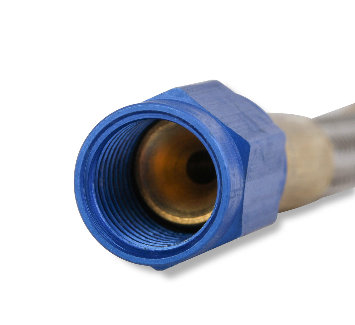 NOS Stainless Steel Braided Hose -3AN 4-foot Blue - 15080NOS