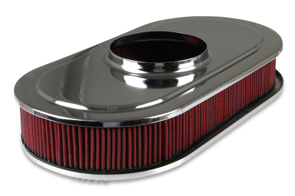 Holley 120-400 Vintage Series Oval Air Cleaner - Natural Cast