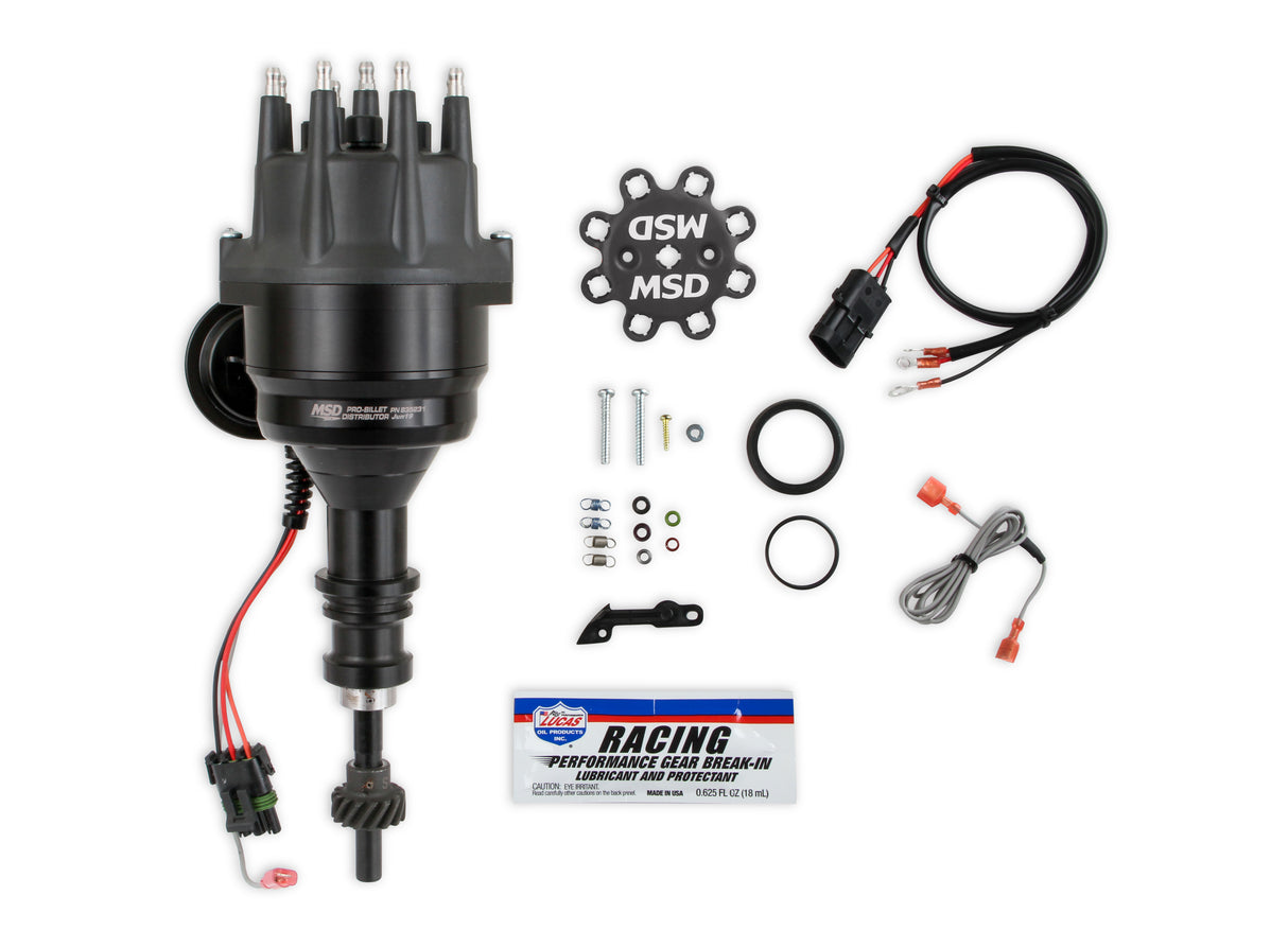 MSD Black Distributor, Ford 289/302, Ready-to-Run, Steel Gear - 835231