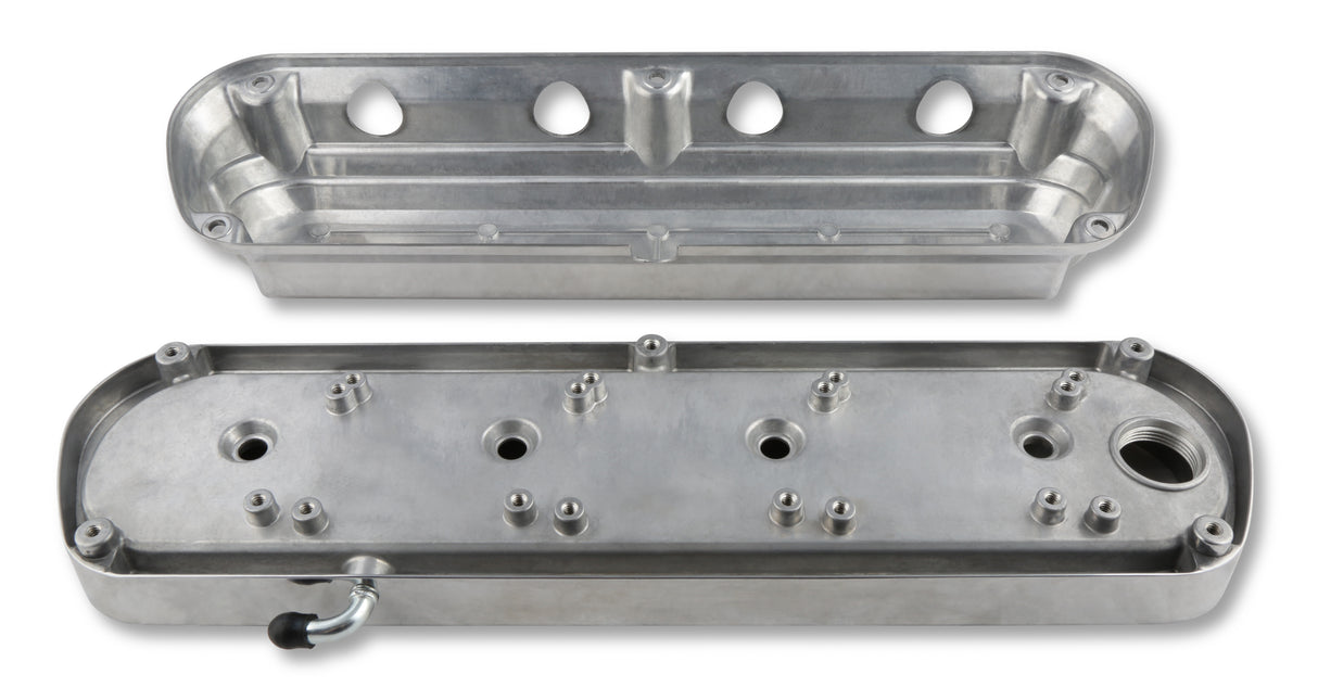 Holley 2-Piece Ford Style Valve Cover - Gen III/IV LS - Polished - 241-186