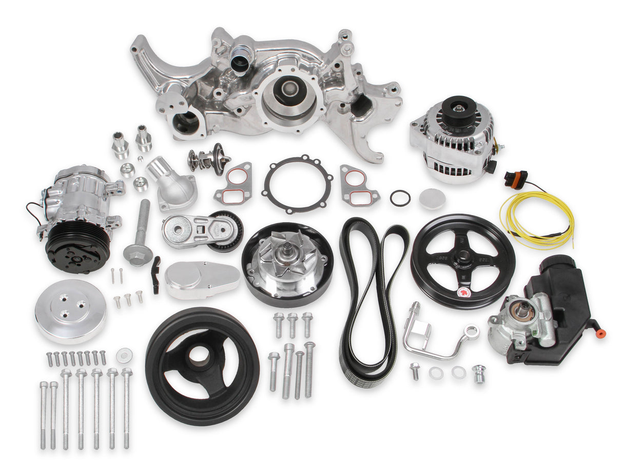 Holley 20-185P Polished Mid-Mount Complete Accessory System
