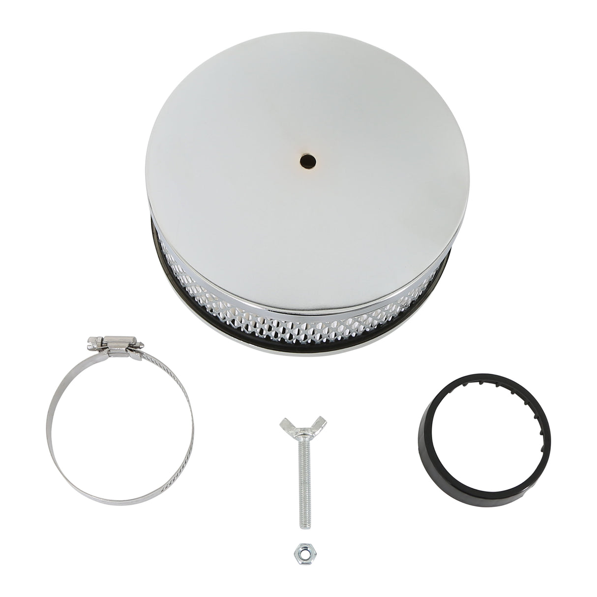 Mr Gasket Mr. Gasket Air Cleaner - 6-1/2 Inch x 2 Inch - Chrome - 1491