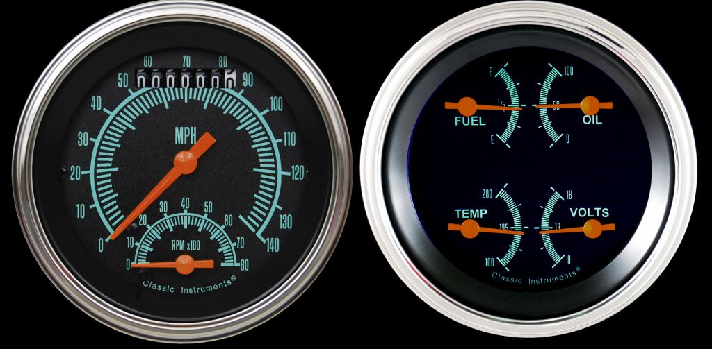 Classic Instruments G-Stock Series 3 3/8" Ultimate Speedometer & Quad - GS32SLF