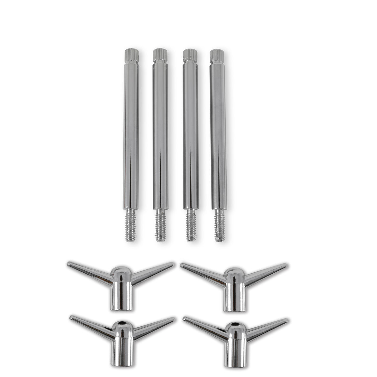 Mr Gasket Valve Cover Y Wing Bolts - Chrome Plated - 4 pack - 9824