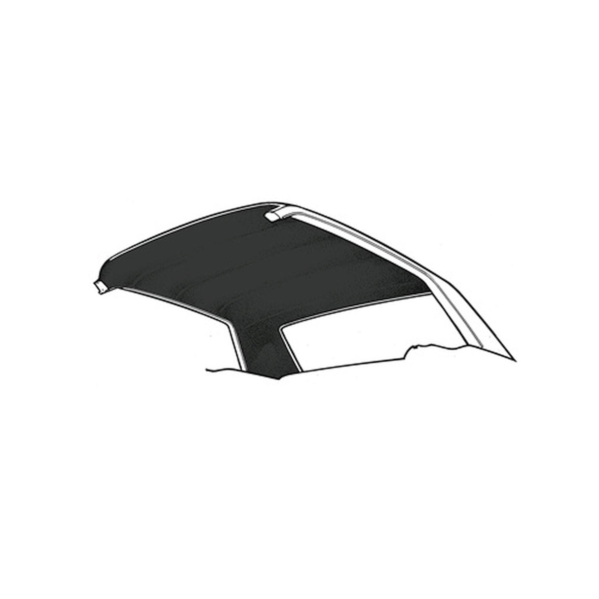 Scott Drake 65-68 Fastback 2+2 Headliner (Black) - HL-FM-FB-65-BK