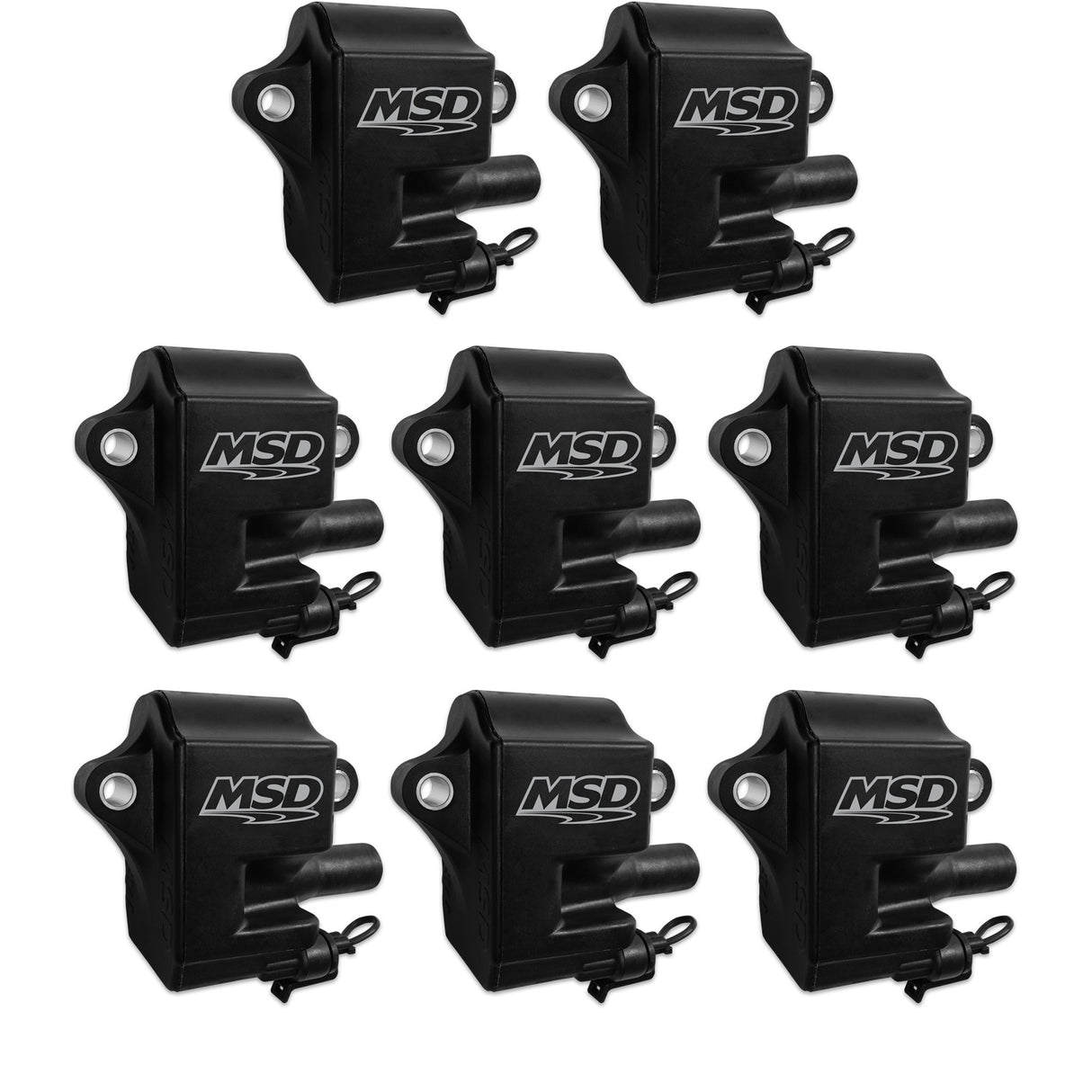 MSD Ignition Coil - Pro Power Series - GM LS1/LS6 Engines - Black - 8-Pack - 828583