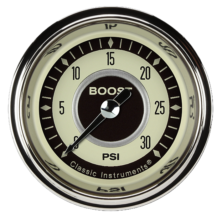 Classic Instruments Nostalgia 2-1/8" Boost Electric Gauge (30 PSI) - NT142SLF