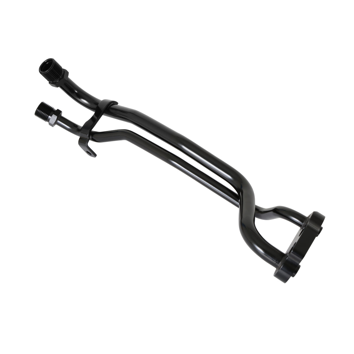 Holley 97-444 Line Adapter Manifold for SD7 A/C Compressor - SBF, Passenger Side Exit