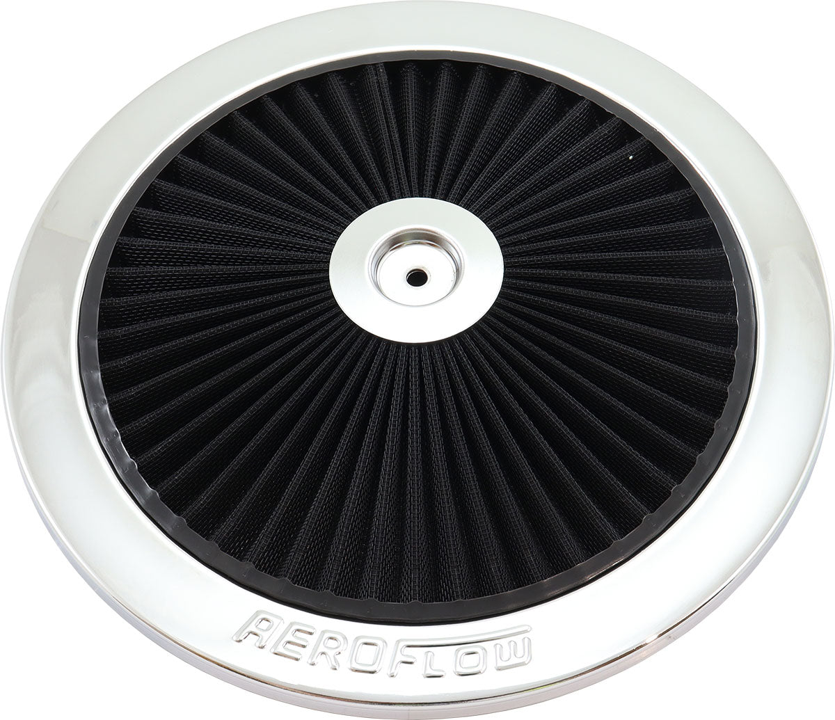 Aeroflow Chrome Full Flow Air Filter Top Plate - AF2851-1101 AF2851-1101