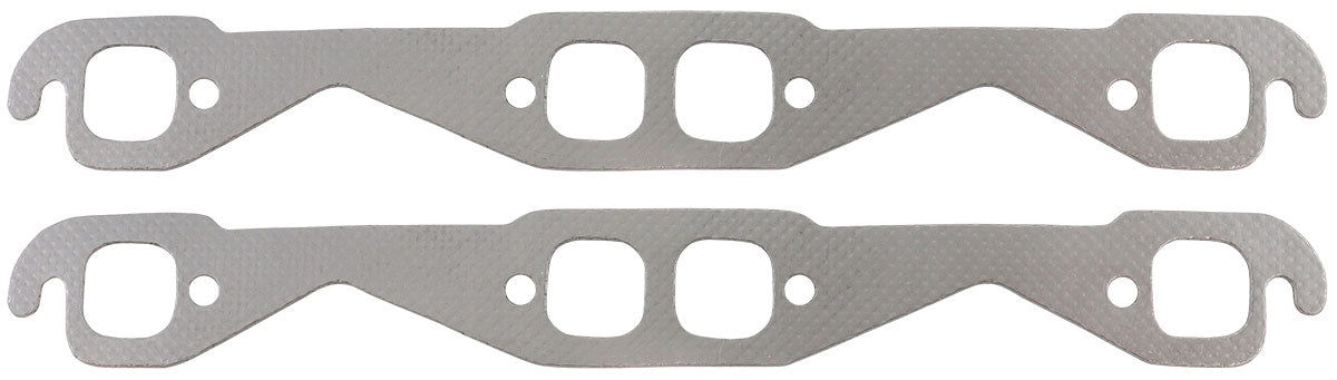 Aeroflow Small Block Chev 350 Perforated Steel Exhaust Gaskets - AF1854-1212-2 AF1854-1212-2