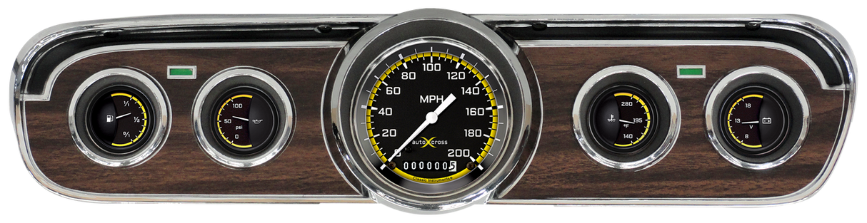 Classic Instruments AutoCross Yellow 1965-66 Mustang Package - MU65AXY00