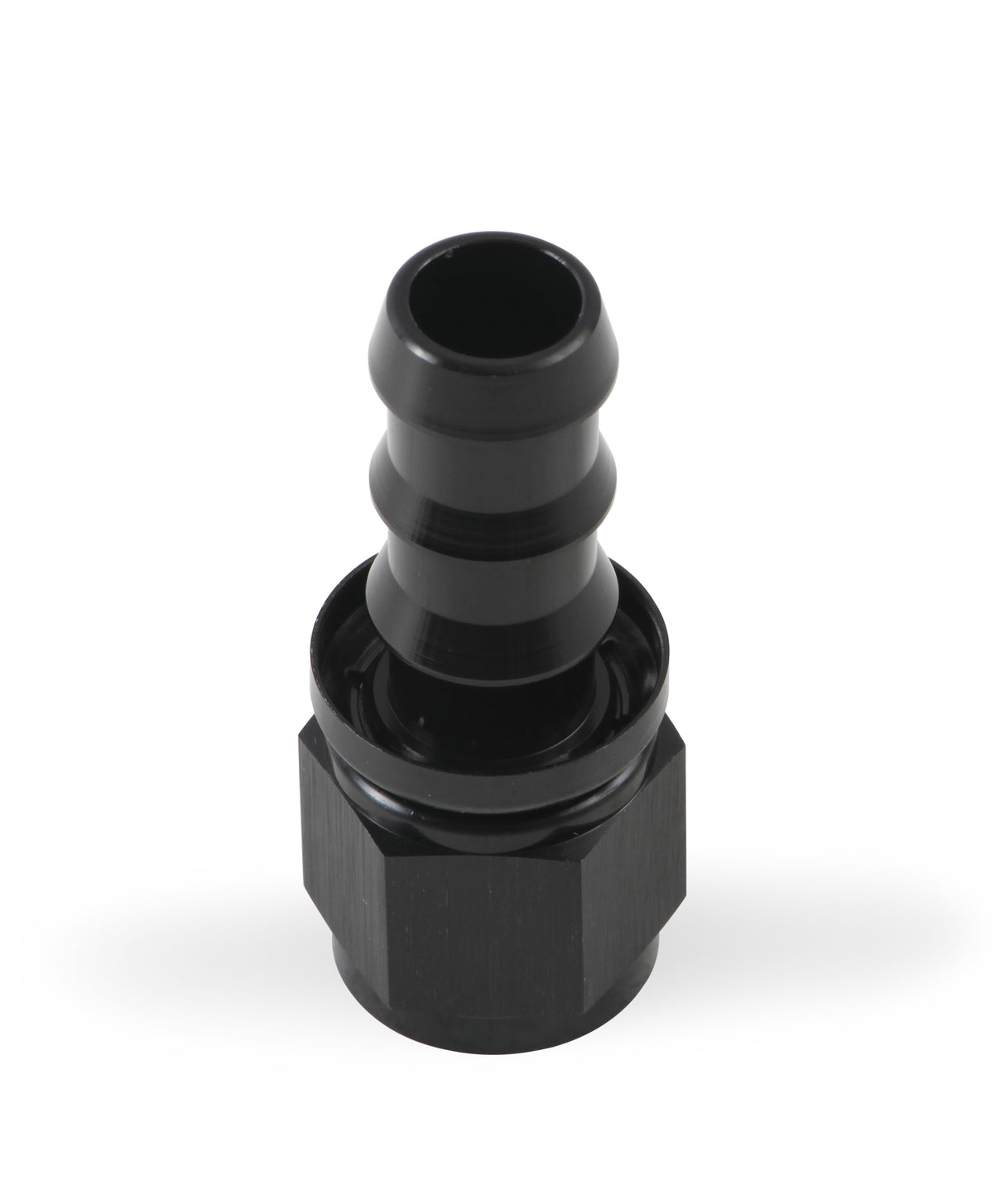 Mr Gasket -10 AN Straight Push-On Hose Ends - Black - 200110-BL