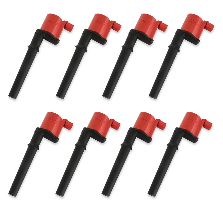 MSD Ignition Coil - Blaster - Ford 4-Valve V8 - Red - 8-pack - 82448