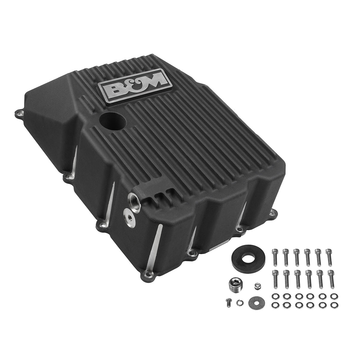 B&M Hi-Tek Deep Transmission Pan - Aluminum - Toyota - Black - 70393