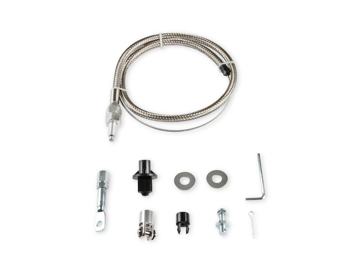 Mr Gasket Throttle Cable Kit - Stainless Steel Braided - 5657