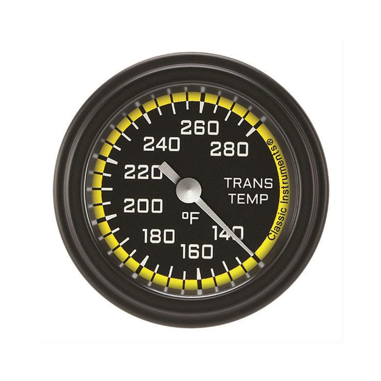 Classic Instruments Autocross Yellow 2 1/8" Transmission Temperature Gauge - AX127YBLF