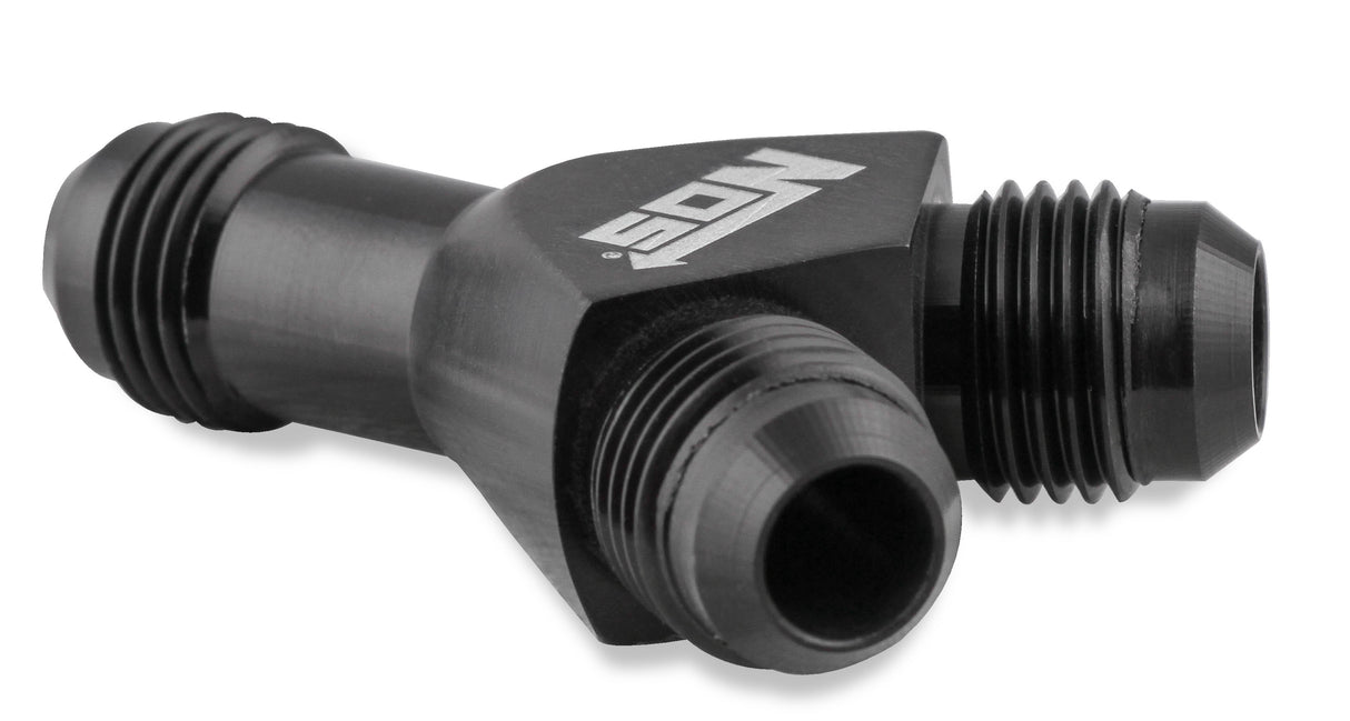 NOS -6AN Forged Y-Block Adapter-Black - 17835BNOS