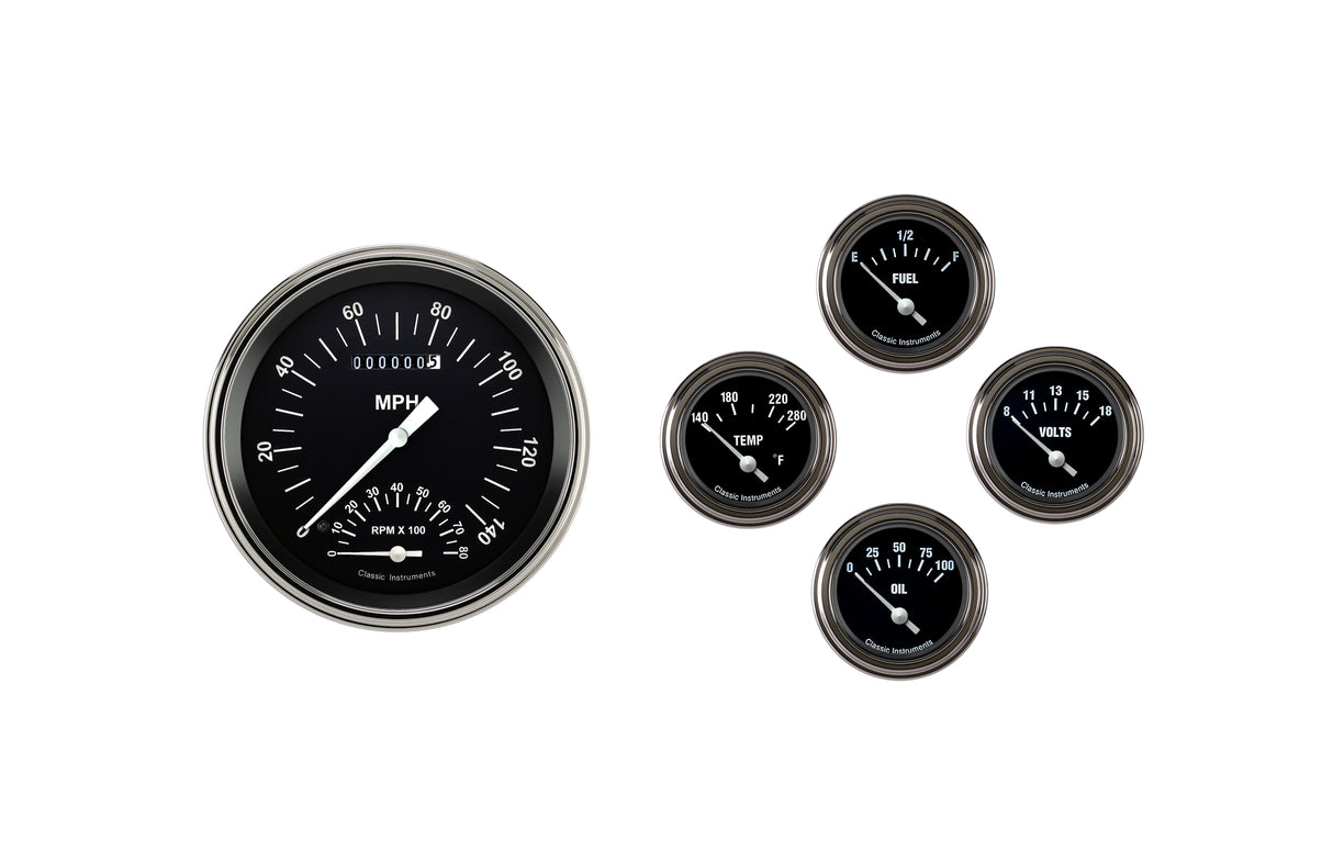 Classic Instruments 1957 - 1960 Ford Truck Gauge Set Hot Rod - FT57HR65