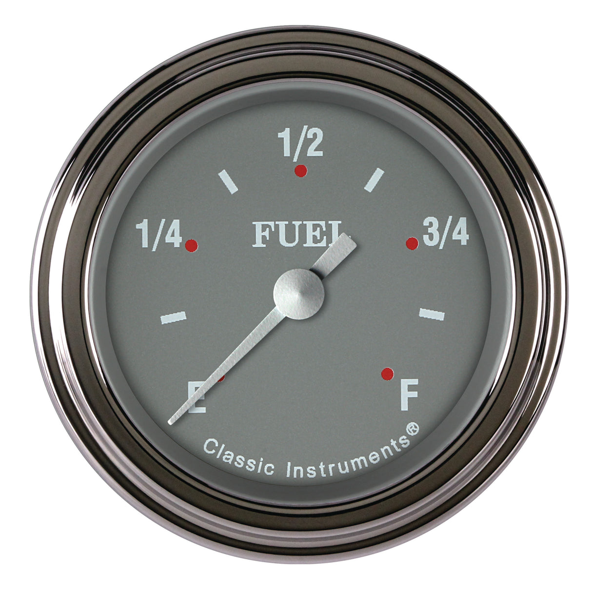 Classic Instruments Silver Gray 2-1/8" Fuel Level Gauge - SG109SLF