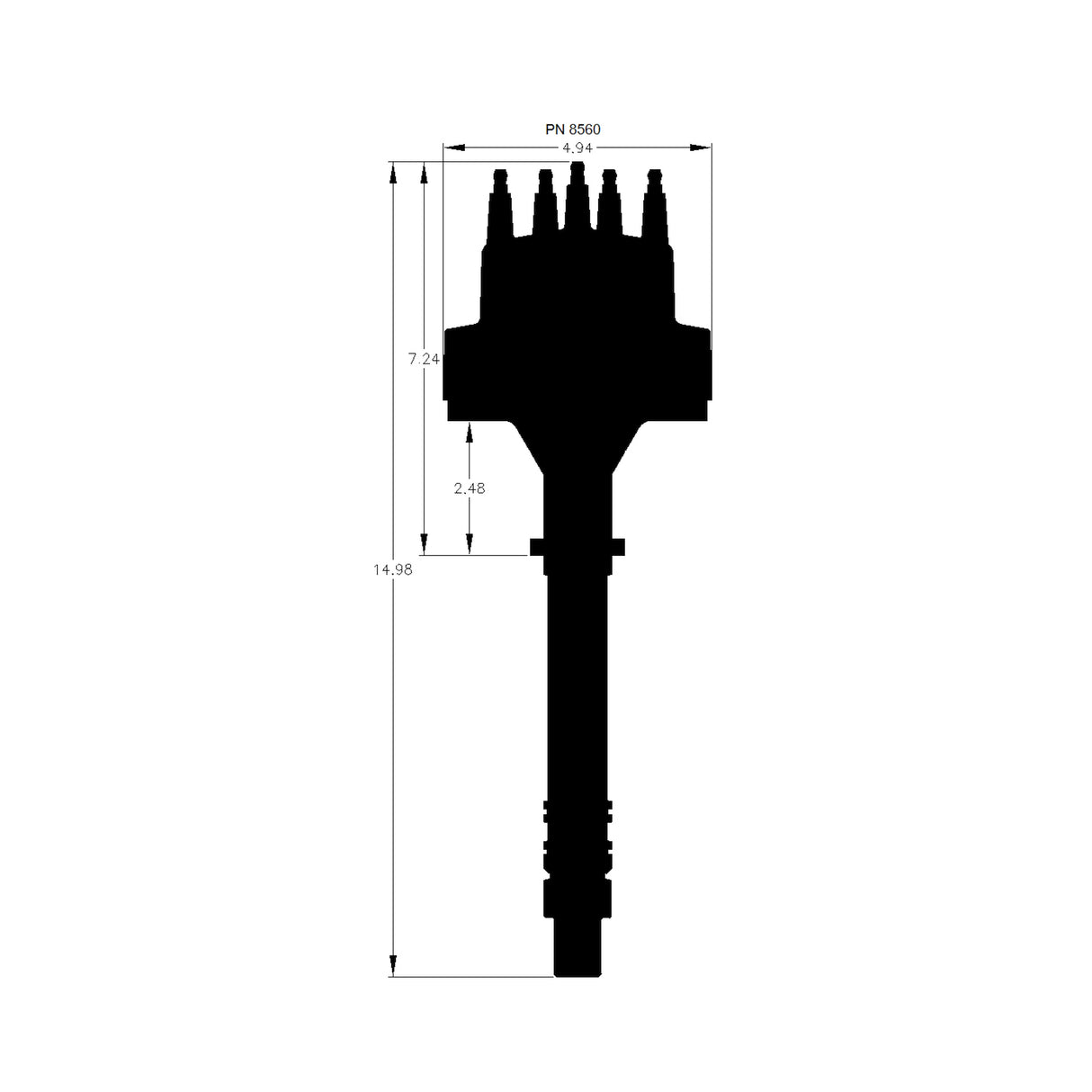 MSD Chevy V8 Marine Certified Distributor - 8560
