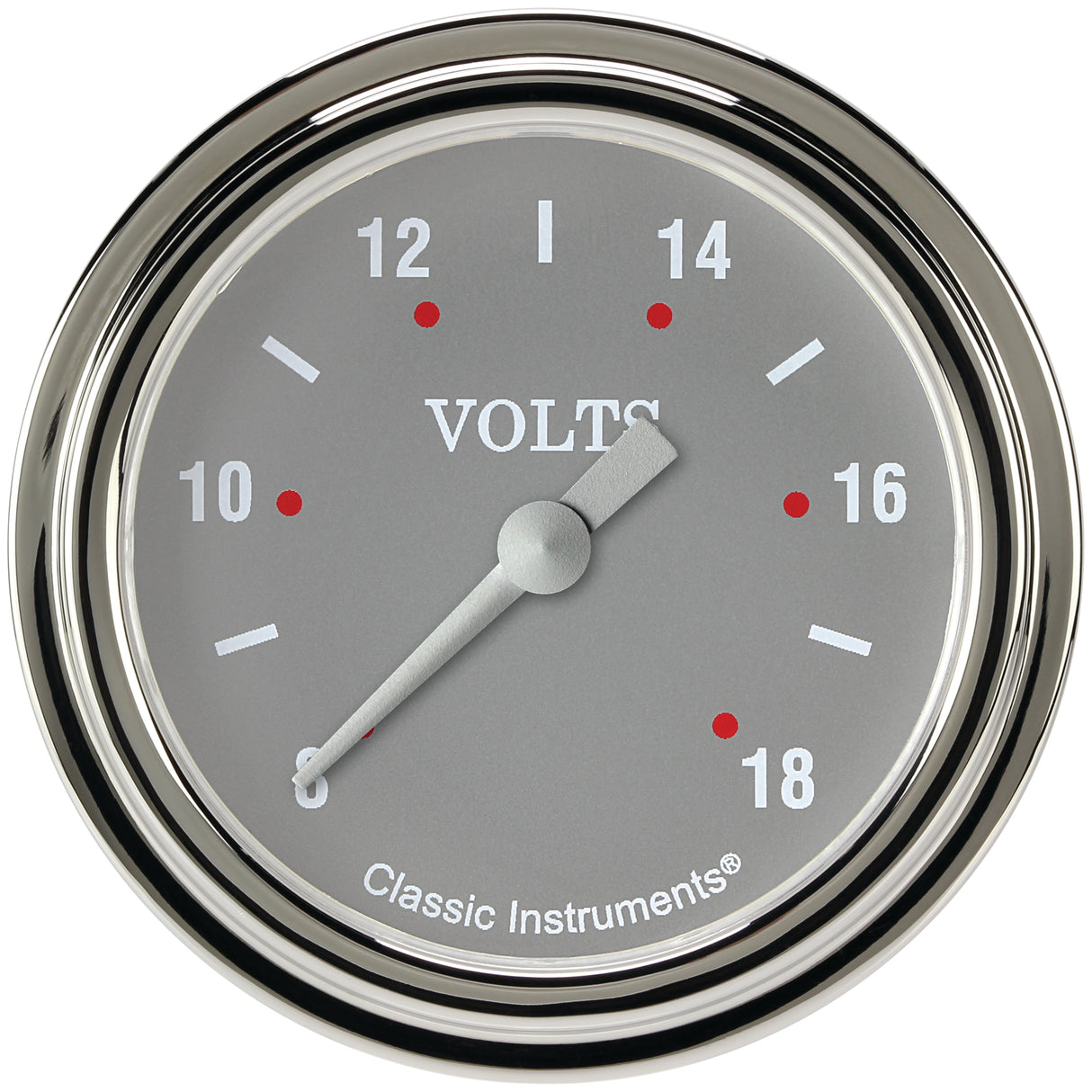 Classic Instruments Silver Gray 2-5/8" Volt Gauge - SG330SLF