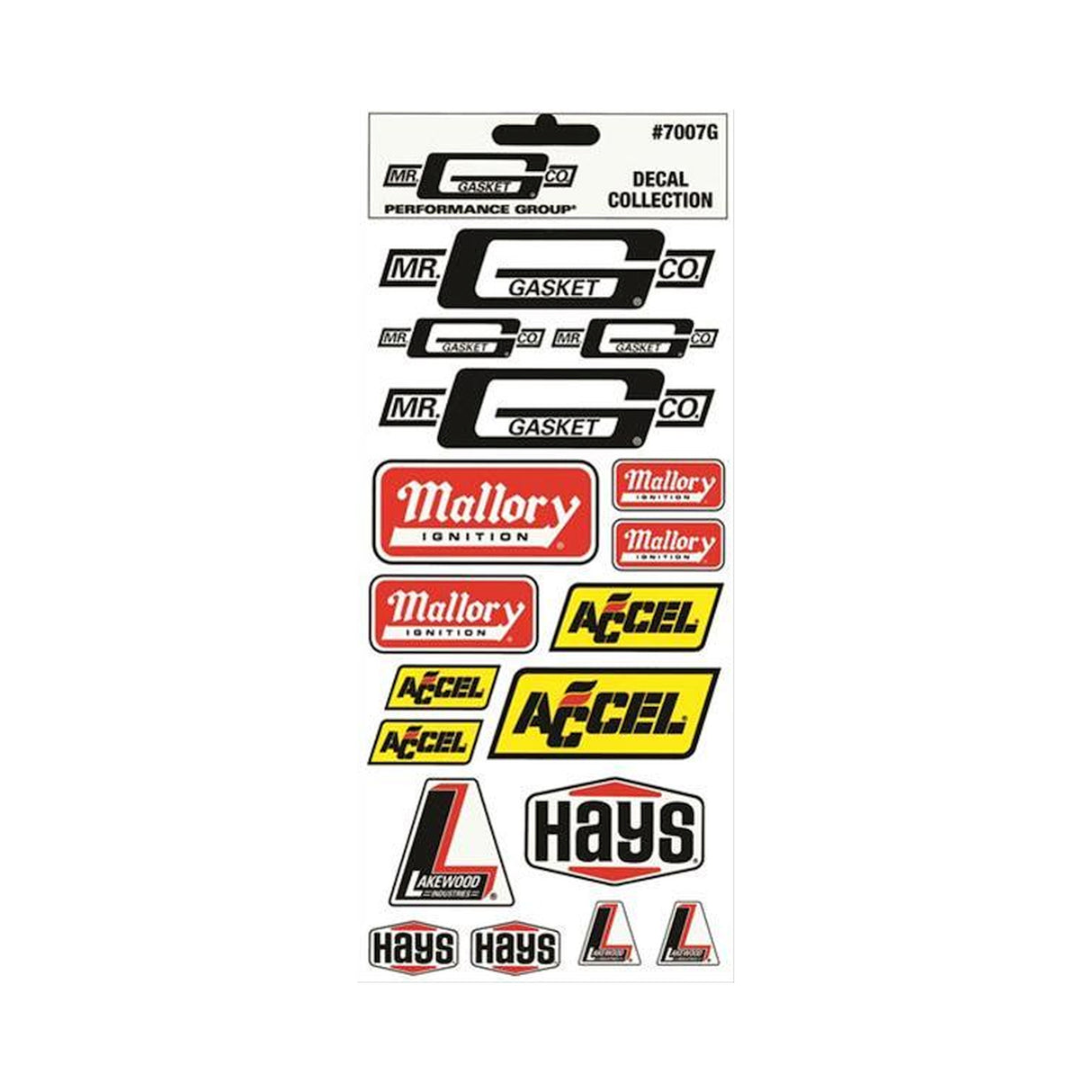 Mr Gasket Decal Assortment - 7007G