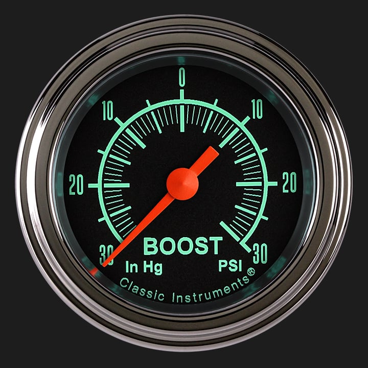 Classic Instruments G/Stock 2-1/8" Boost/Vac Gauge - GS141SLF