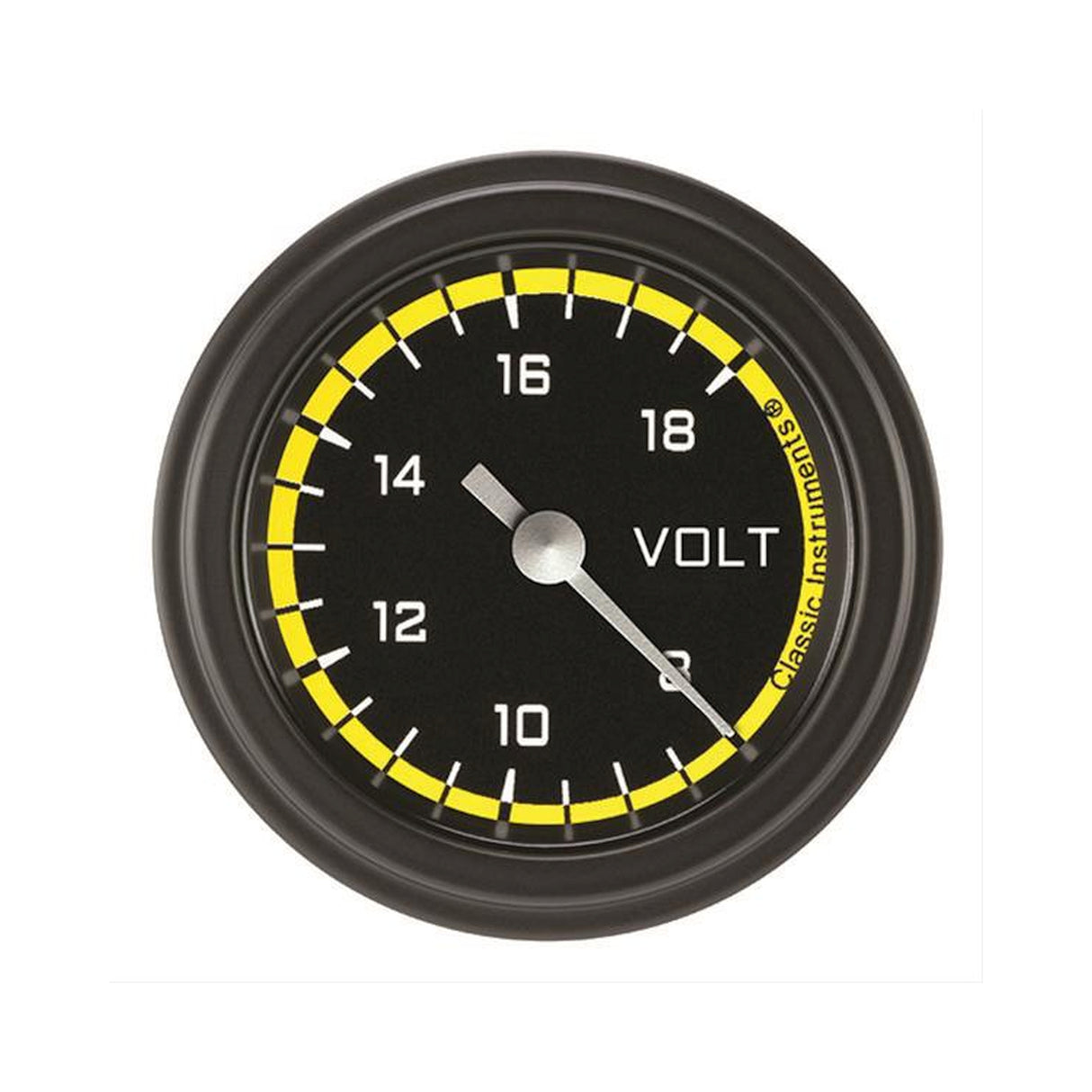 Classic Instruments Autocross Yellow 2 1/8" Voltage Gauge - AX130YBLF