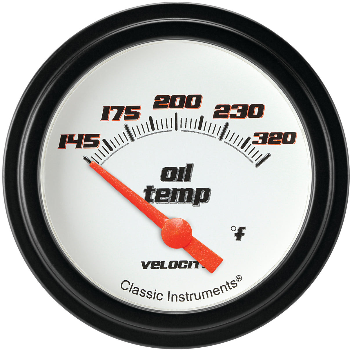 Classic Instruments Velocity White 2-5/8" Oil Temperature Gauge - VS228WBLF