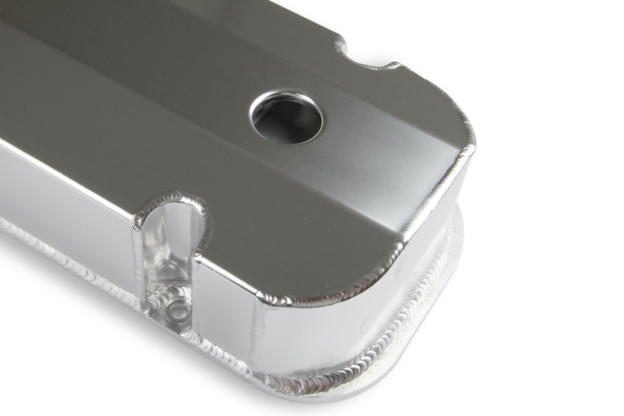 Mr Gasket Fabricated Aluminum Valve Covers with Breather Holes - Short Bolt - 6830G