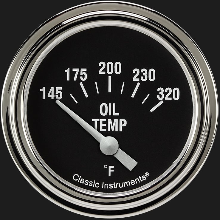 Classic Instruments Hot Rod 2 5/8" Oil Temperature Gauge - HR228SLF