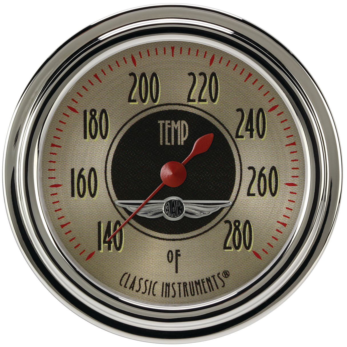 Classic Instruments All American Nickle 2 5/8" Full Sweep Water Temperature Gauge - AN326SLC-06