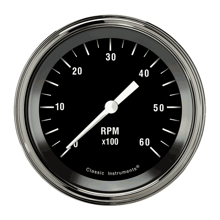 Classic Instruments HOT ROD 3IN TACH 6000 RPM - HR60SLC