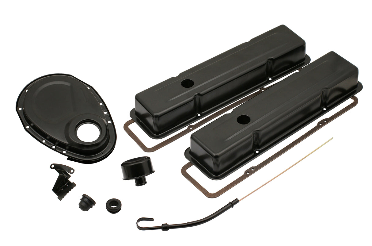 Mr Gasket Engine Dress Up Kit - Flat Black - 9834BP