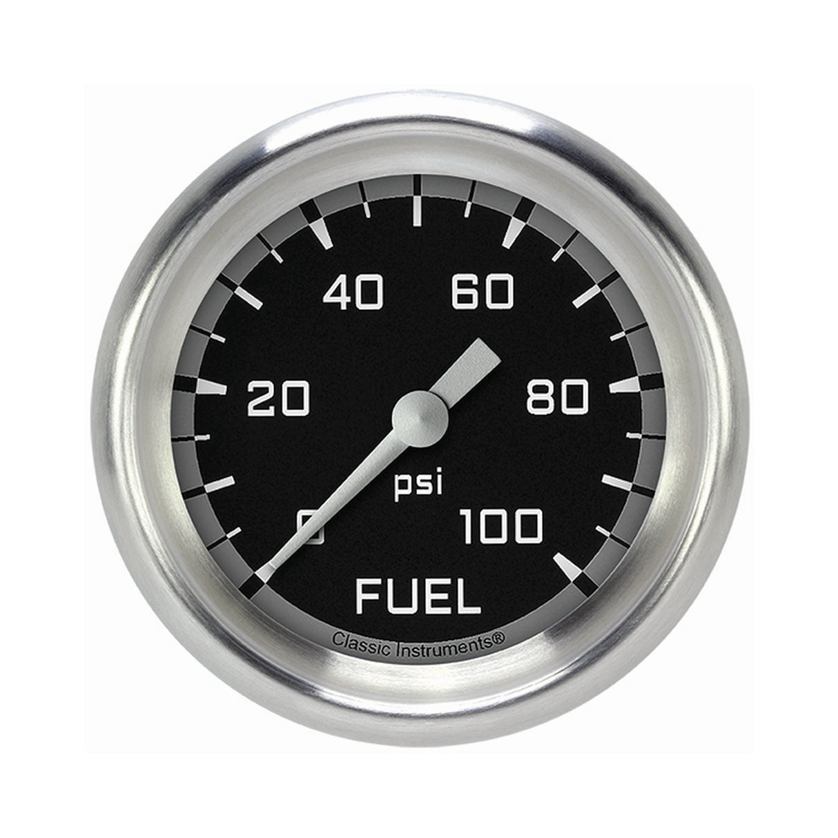 Classic Instruments AutoCross Gray 2 5/8" Fuel Pressure Gauge, 100 psi - AX346GAPF