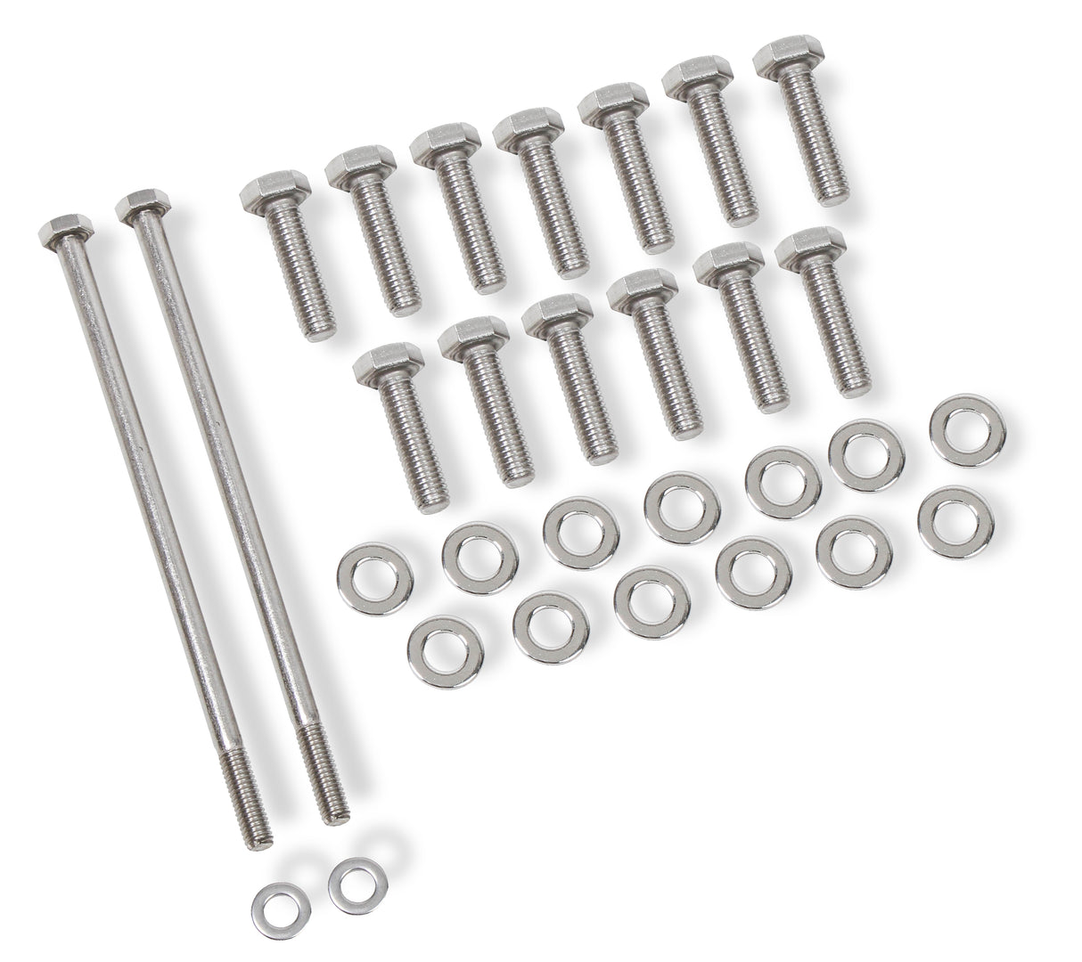 Mr Gasket Oil Pan Bolt Set - Polished Stainless Steel - 60851G