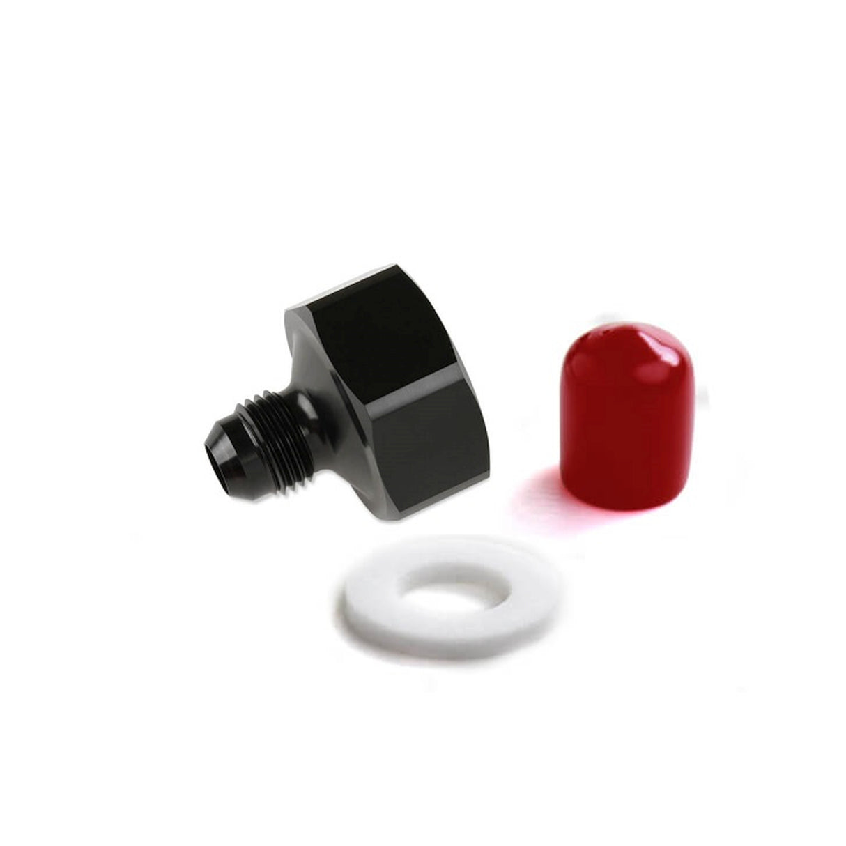 NOS Black T7075 aluminum 6AN-660 Bottle Nut Adapter - 16226NOS